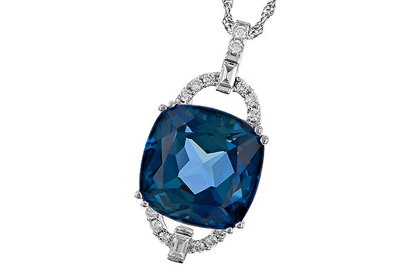 M329-28691: NECK 9.00 LONDON BLUE TOPAZ 9.20 TGW (12MM LBT)
