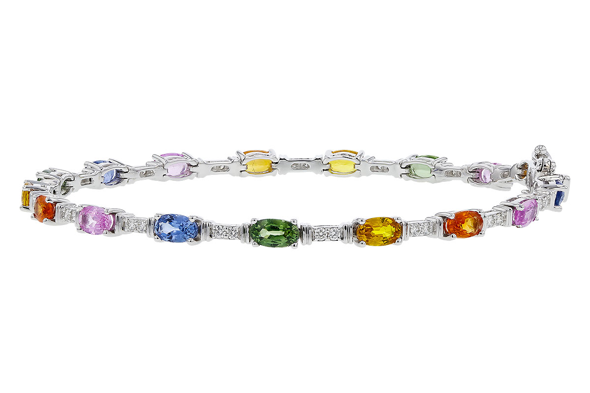 M329-29619: BRACELET 4.76 MULTI-COLOR SAPPH 5.08 TGW (7")