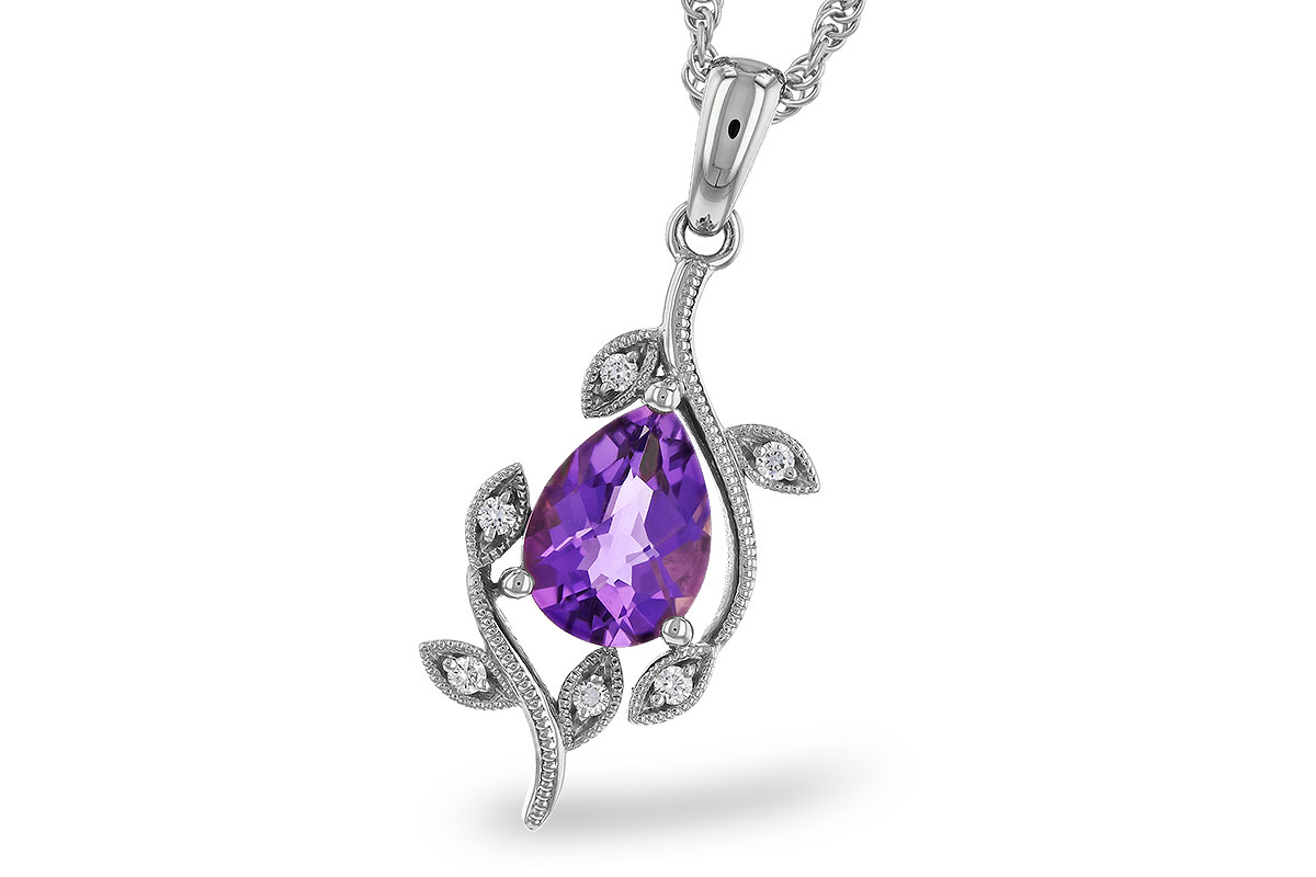 M329-30500: NECKLACE .88 AMETHYST .93 TGW (8x6MM AMY)