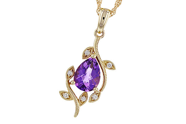 M329-30500: NECKLACE .88 AMETHYST .93 TGW (8x6MM AMY)