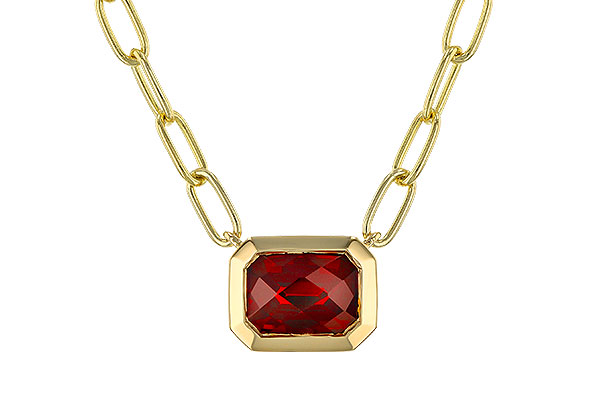 M329-33246: NECKLACE 1.45 GARNET (18")