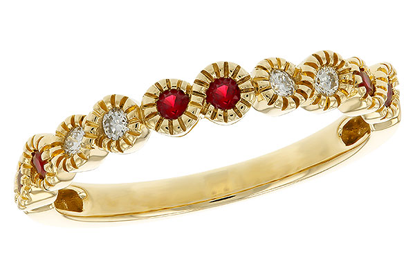 M329-34155: LDS WED RG .16 TW RUBY .25 TGW