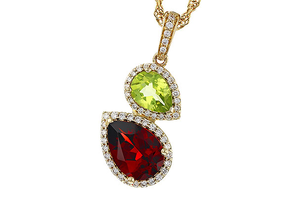 M329-35946: NECKLACE 2.74 SEMI-PREC (GAR,PER) 2.95 TGW