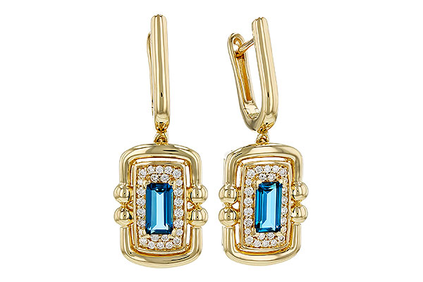 M330-18682: EARR .82 TW LONDON BLUE TOPAZ 1.00 TGW (6x3MM LBT)