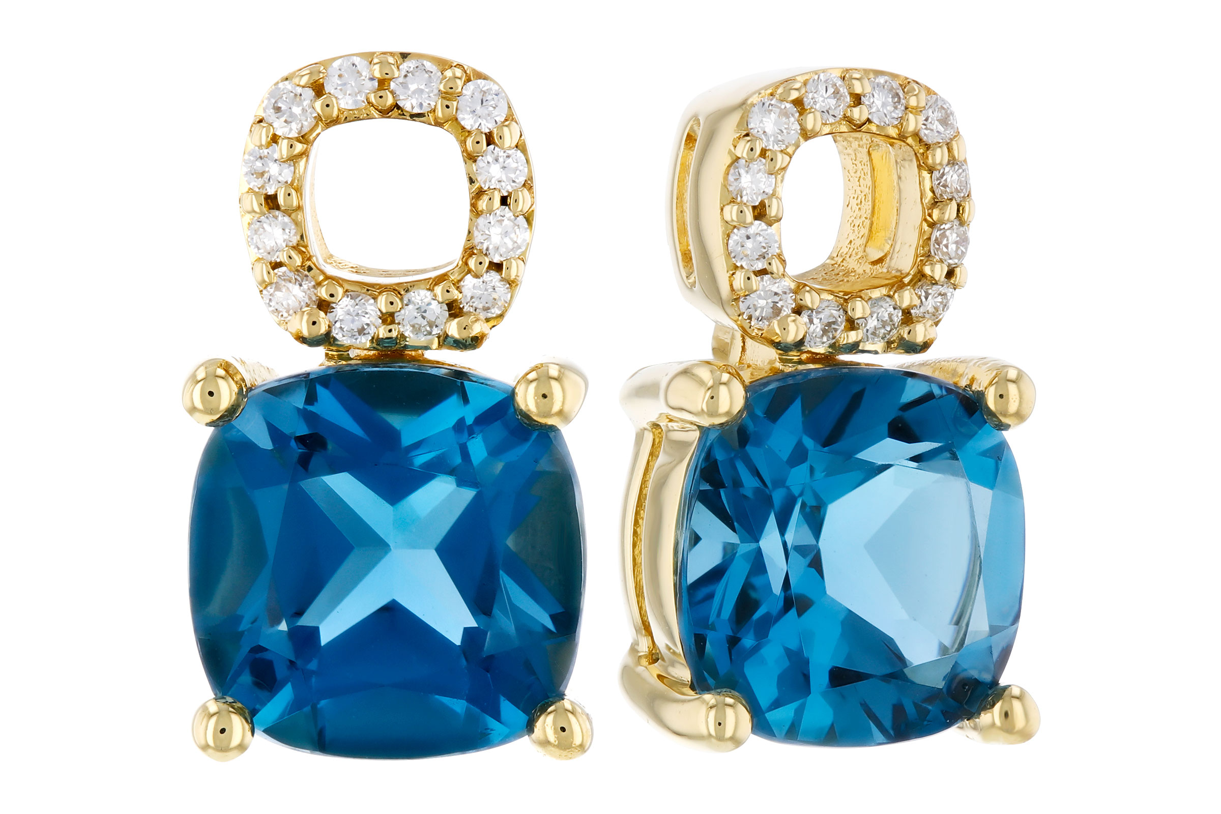 M330-20500: EARR 1.92 TW LONDON BLUE TOPAZ 1.98 TGW (6MM LBT)