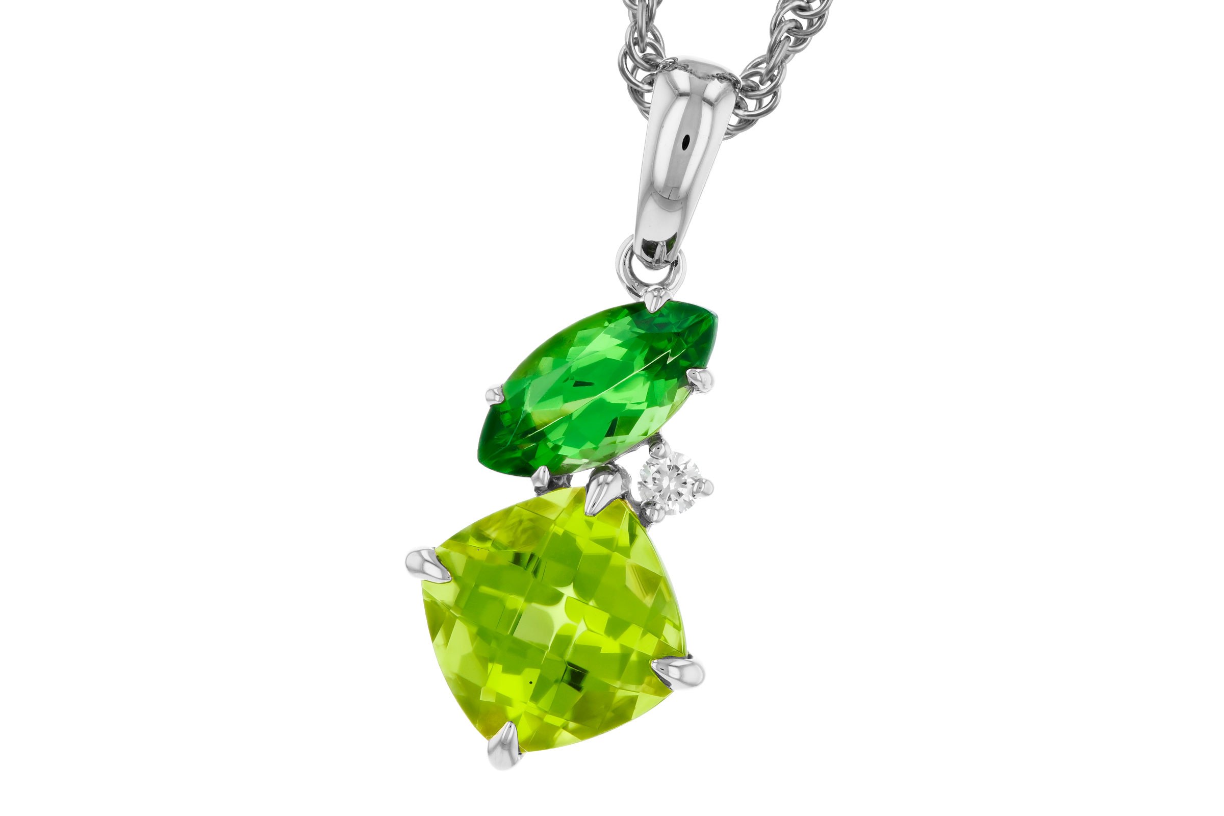 M330-21382: NECKLACE 1.97 TW SEMI-PREC (PER,TSAV) 2.00 TGW